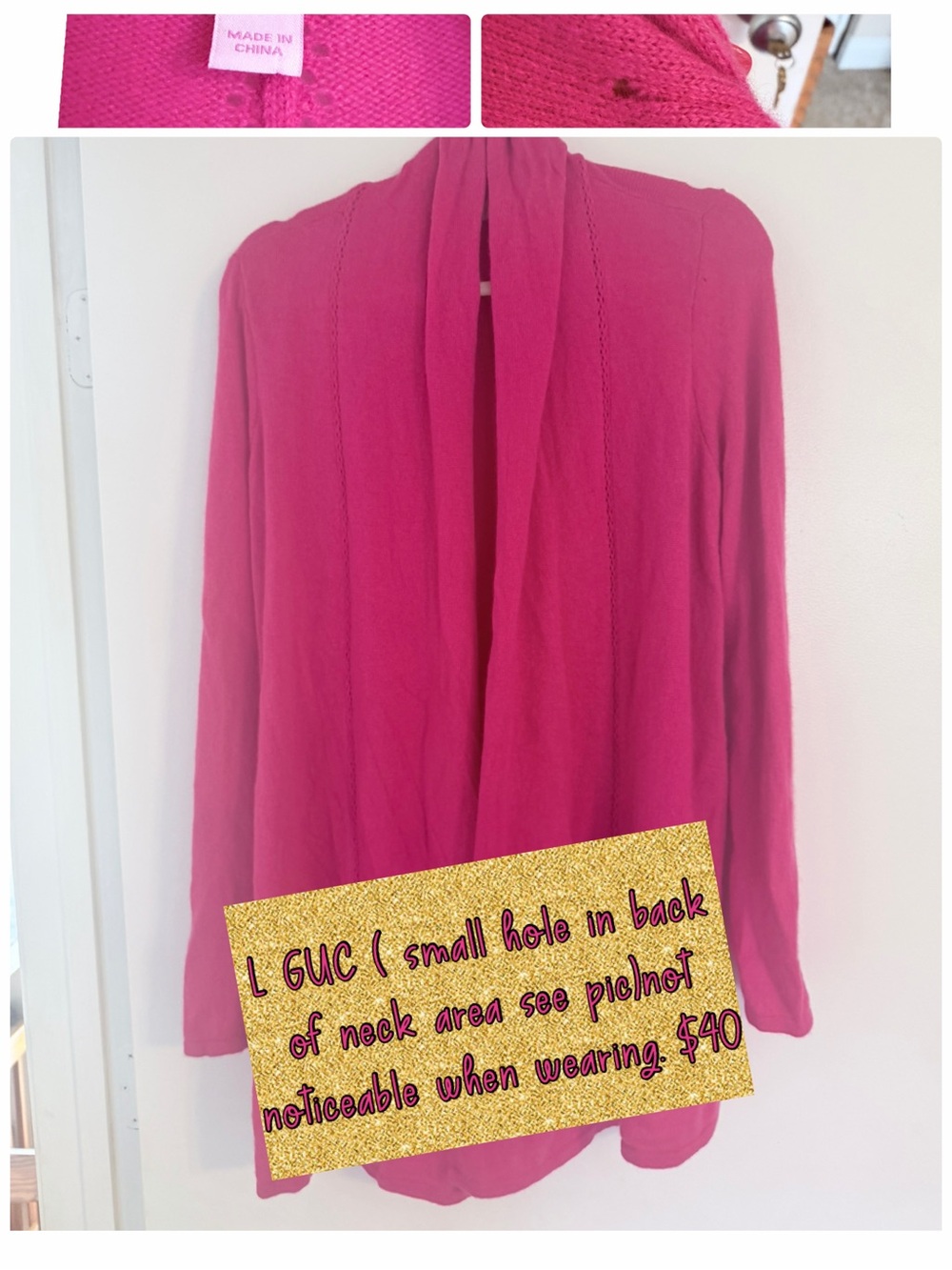 Lilly Pulitzer Open-Front Cardigan in Fuchsia